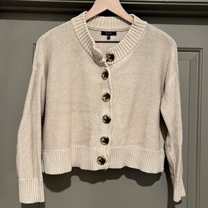 Quince Cream Button-Up Cardigan
